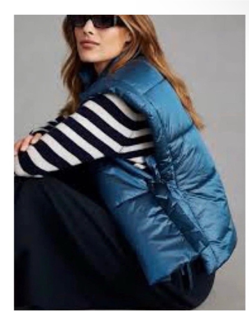 Anthropologie Pilero Packable Puffer Vest Side Tie Metallic
Blue One Size - Picture 2 of 6